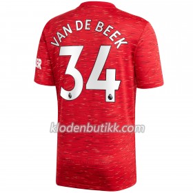 Manchester United Donny van de Beek 34 Hjemme Fotballdrakt 2020-2021 Kortermet